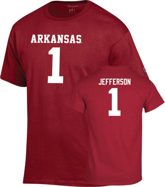 Arkansas Razorbacks - KJ Jefferson White Jersey Tee 