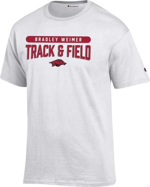 Arkansas Razorbacks Women's Indoor Track & Field T-Shirt Bradley Weimer