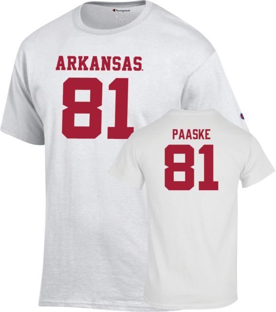 Arkansas Razorbacks Football T-Shirt Andreas Paaske - 81