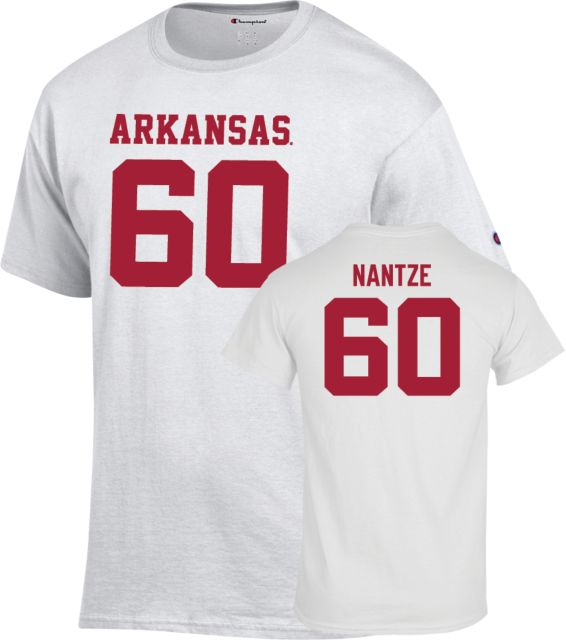 Arkansas Razorbacks Football T-Shirt Jonas Nantze - 60