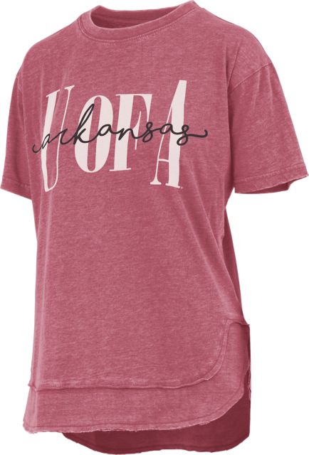 Arkansas Razorbacks Women's Poncho Short Sleeve Tee