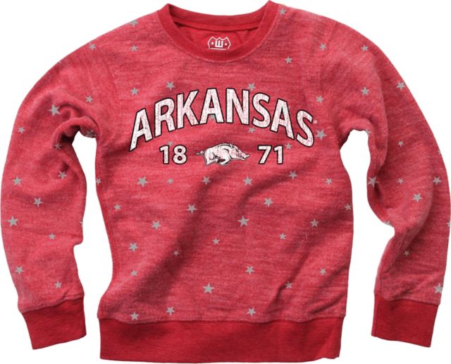 Arkansas Razorbacks Youth Girl's Crewneck