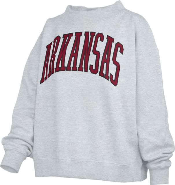 Arkansas Razorbacks Women's Parke Mock Neck Crewneck Sweatshirt
