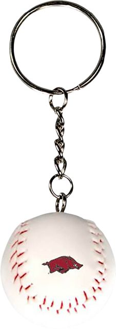 Arkansas Razorbacks Baseball Keychain