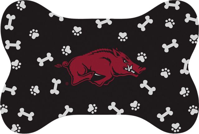 Arkansas Razorbacks Bone Shaped Pet Mat