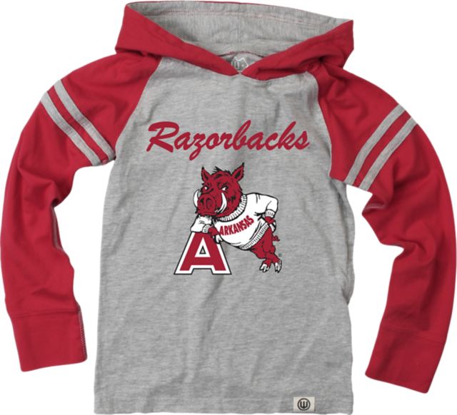 Arkansas Razorbacks Toddler Boys Raglan Hooded Long Sleeve Shirt