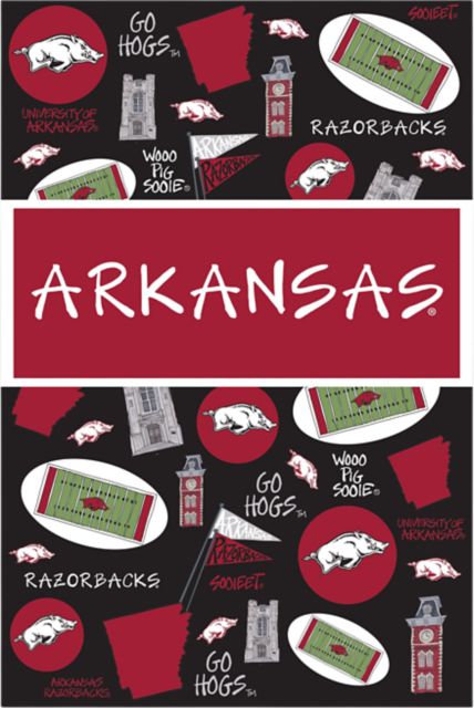 Arkansas Razorbacks Logo Garden Flag