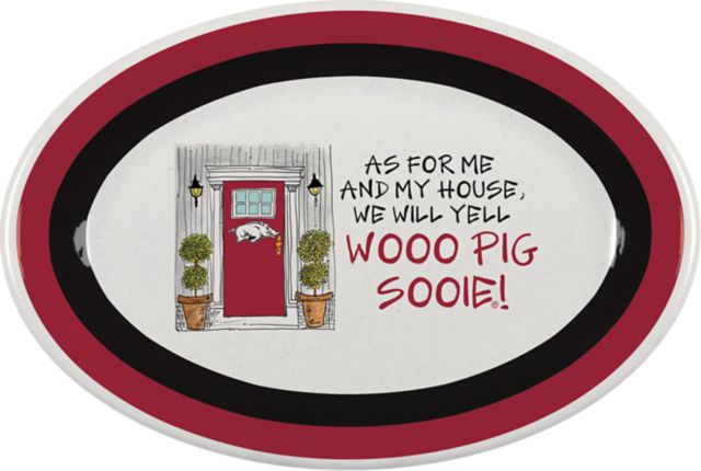 Arkansas Razorbacks Large Oval Shaped Platter
