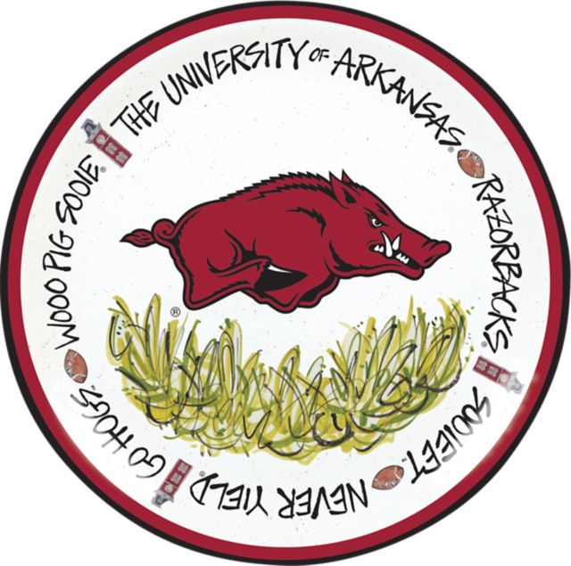 Arkansas Razorbacks 4 Plate Set
