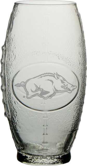 Arkansas Razorbacks 23 oz. Football Glass