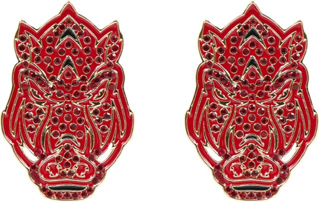 Arkansas Razorbacks Pave Stud Earrings