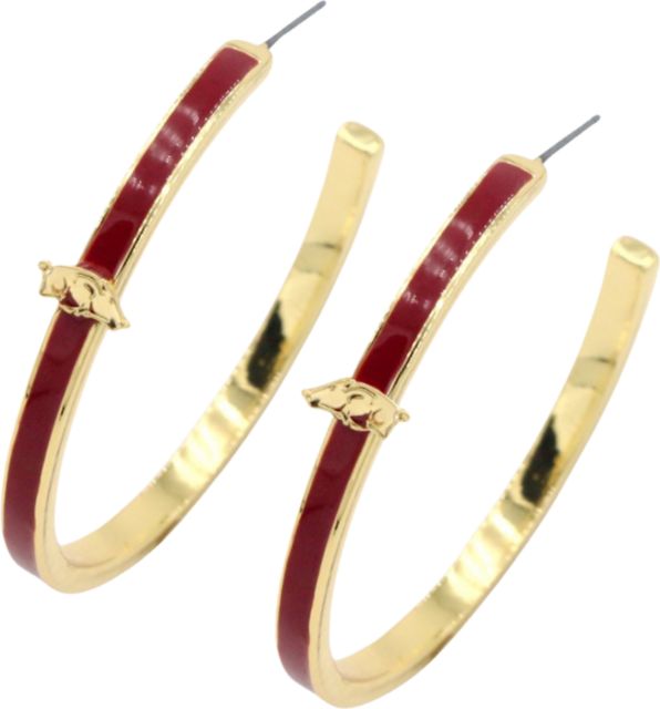 Arkansas Razorbacks Hoop Earrings