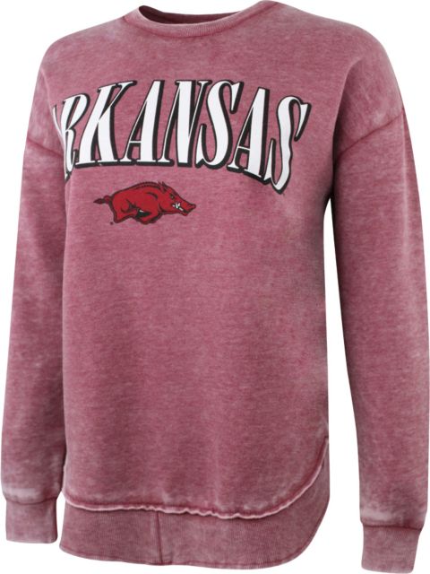 Arkansas Razorbacks Primetime Arch Vintage Poncho Fleece Crew