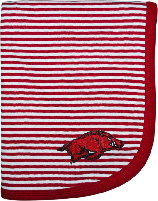 Arkansas Razorbacks Striped Newborn Blanket
