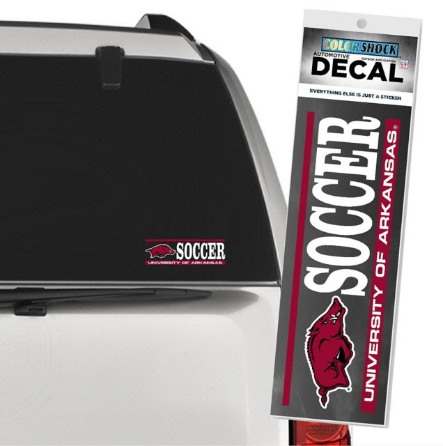 Arkansas Razorbacks Soccer Decal