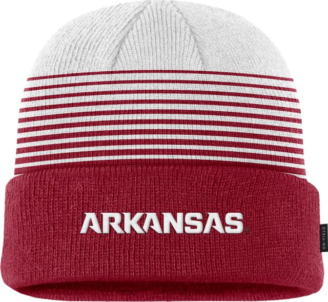 Arkansas Razorbacks Striped Cuff Beanie