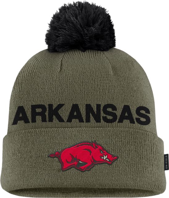 Arkansas Razorbacks Military Peak Beanie