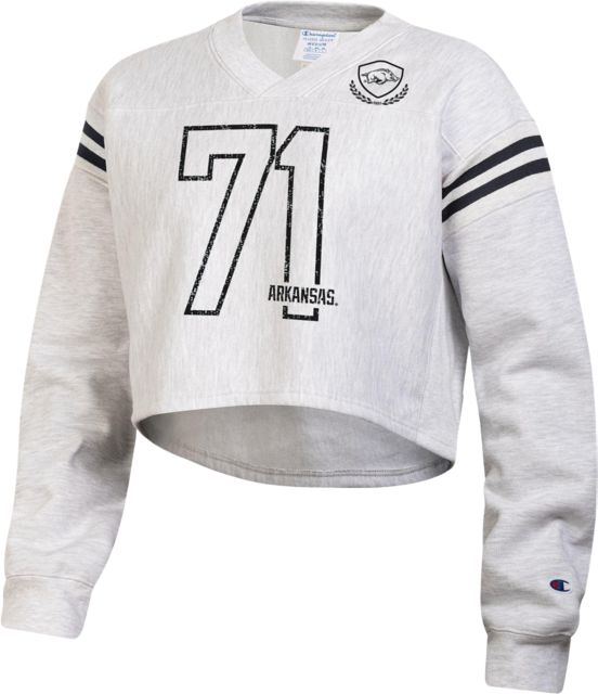 Arkansas Razorbacks Women's Crop Crewneck Sweatshirt