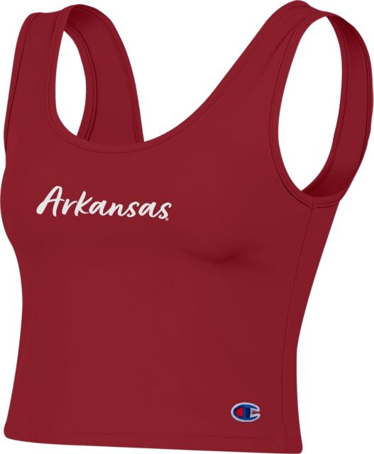 Arkansas Razorbacks Women's Scoop Neck Crop Tank Top