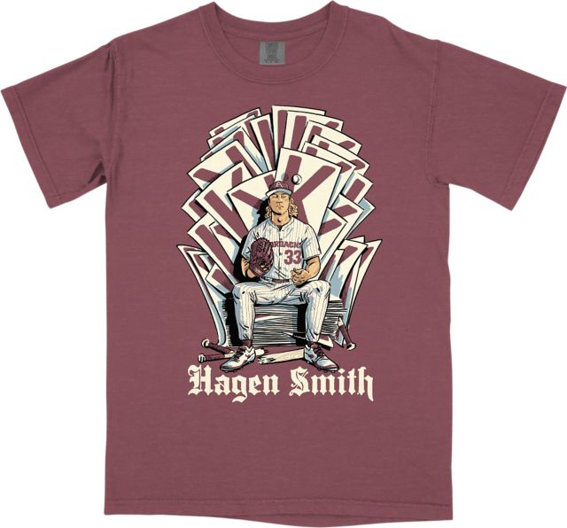 Arkansas Razorbacks #24 Hagen Smith Short Sleeve T-Shirt