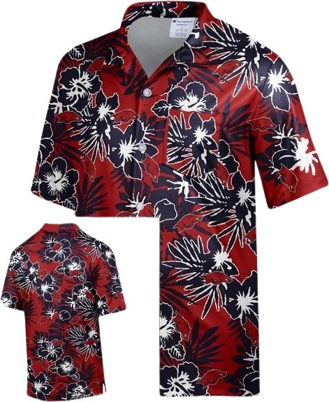 Arkansas Razorbacks Floral Camp Shirt
