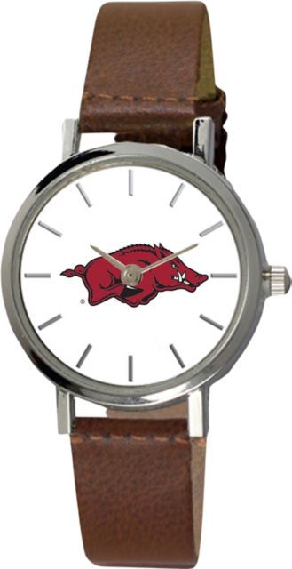 Arkansas Razorbacks 28 mm Ladies Leather Watch