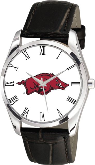Arkansas Razorbacks 36mm Men's Leather Watch