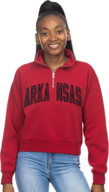 Arkansas Razorbacks Women's Cropped 1/4 Zip