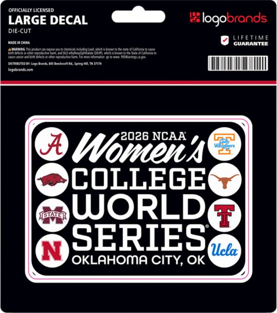 Arkansas Razorbacks Softball 2026 Women's College World Series Large Decal