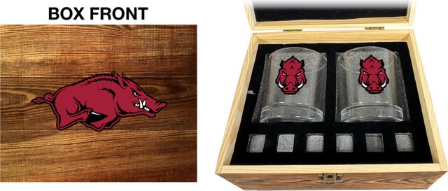 Arkansas Razorbacks Rock Glass Box Set