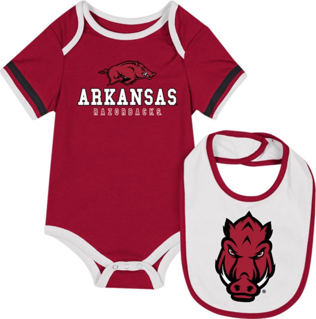 Arkansas Razorbacks Infant's Bodysuit Bib Set