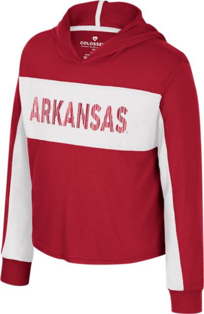 Arkansas Razorbacks Youth Girls Long Sleeve Hood