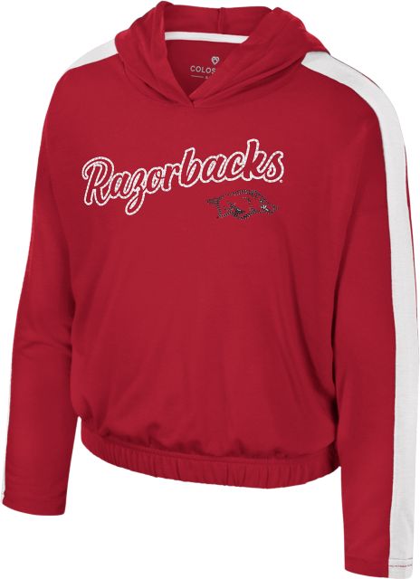 Arkansas Razorbacks Toddler Girl's Hooded Long Sleeve T-Shirt
