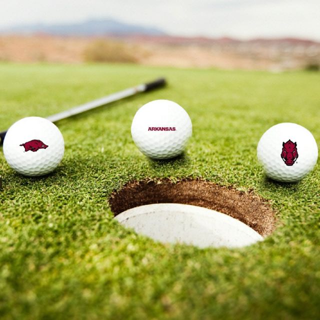 Arkansas Razorbacks 3-Count Golf Ball
