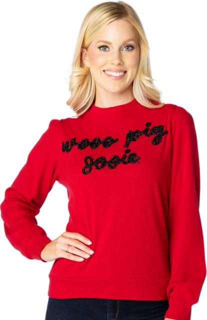 Arkansas Razorbacks Women's Glitter Long Sleeve T-Shirt