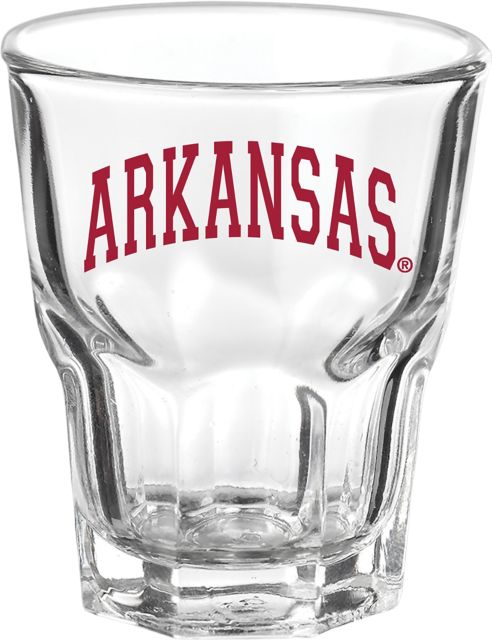 Arkansas Razorbacks 1.5 oz. Collectors Glass