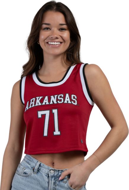 Arkansas Razorbacks Women's Cropped Basketball Jersey