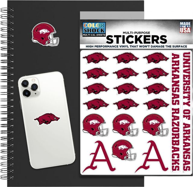 Arkansas Razorbacks Sticker Sheet