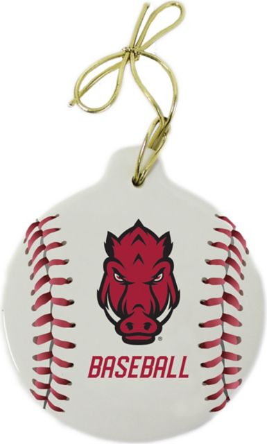 Arkansas Razorbacks Baseball Stone Ornament