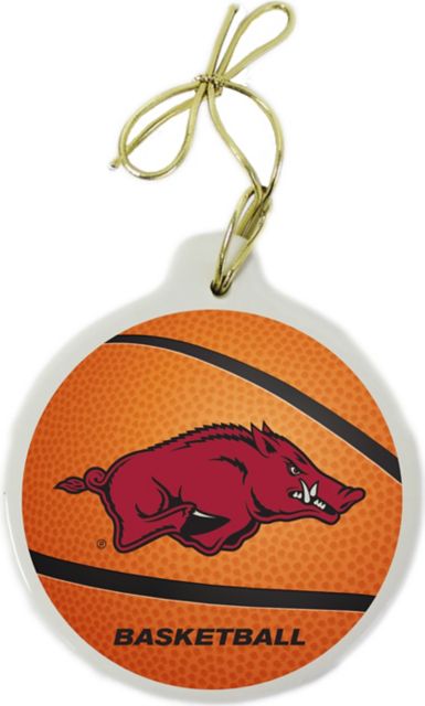 Arkansas Razorbacks Basketball Stone Ornament