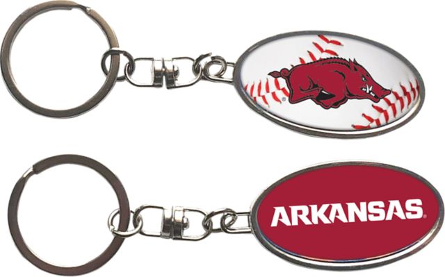 Arkansas Razorbacks Baseball Keychain