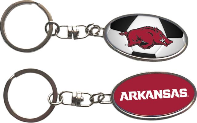 Arkansas Razorbacks Soccer Keychain