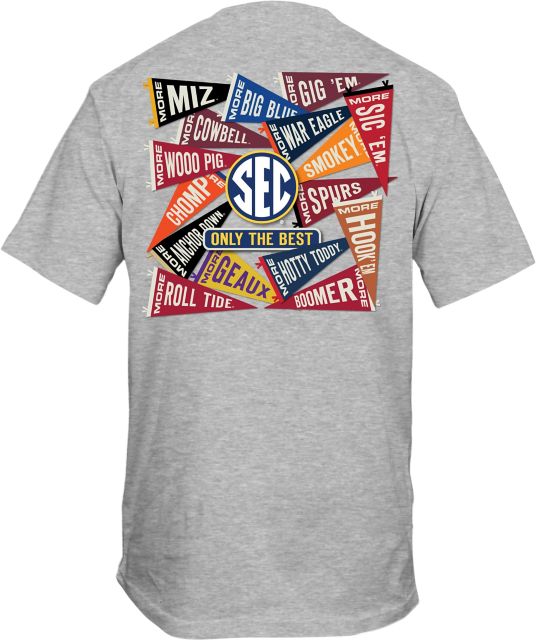 Arkansas Razorbacks SEC Pennants Short Sleeve T-Shirt