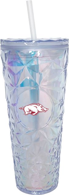 Arkansas Razorbacks 25 oz. Diamond Double Wall Plastic Tumbler
