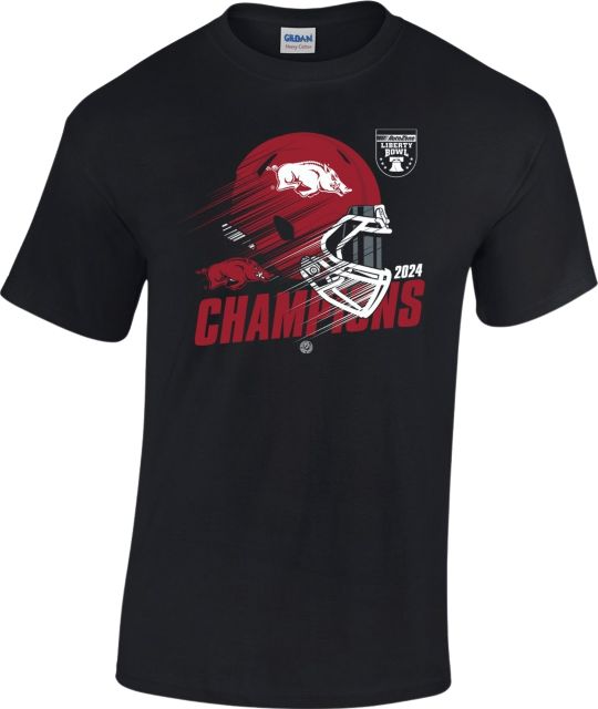 Arkansas Razorbacks Football 2024 Liberty Bowl Champions Short Sleeve T-Shirt 2XL