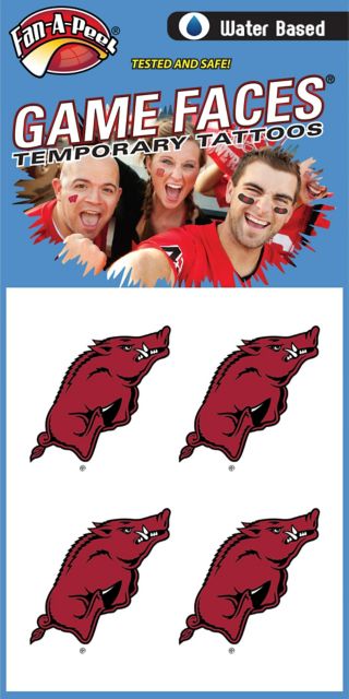 Arkansas Razorbacks Tattoo 4-Pack
