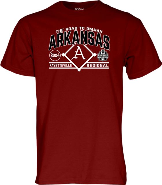 University of Arkansas Baseball 2024  Road to Omaha Regionals T-Shirt
