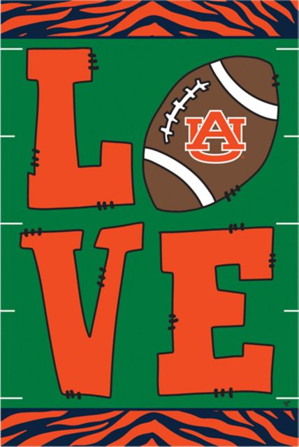 Auburn Tigers Love Garden Flag