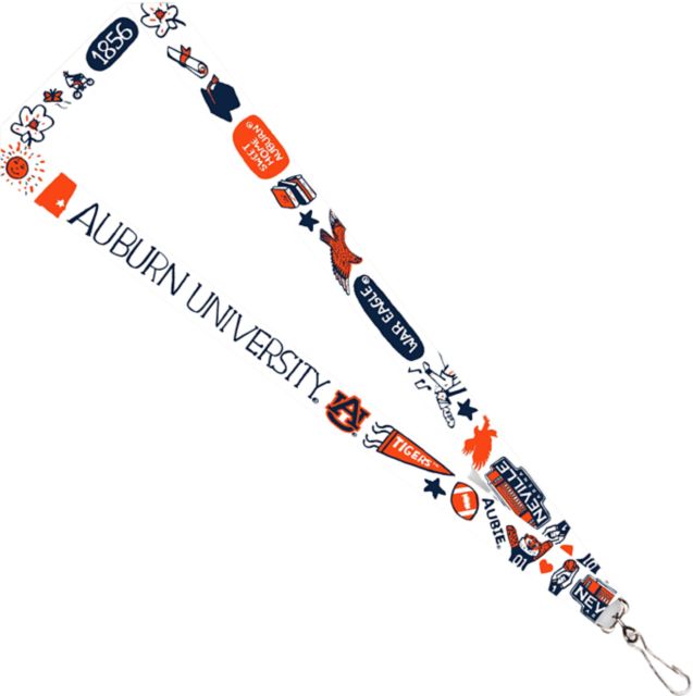 Auburn Tigers Julia Gash 3-4'' Satin Lanyard