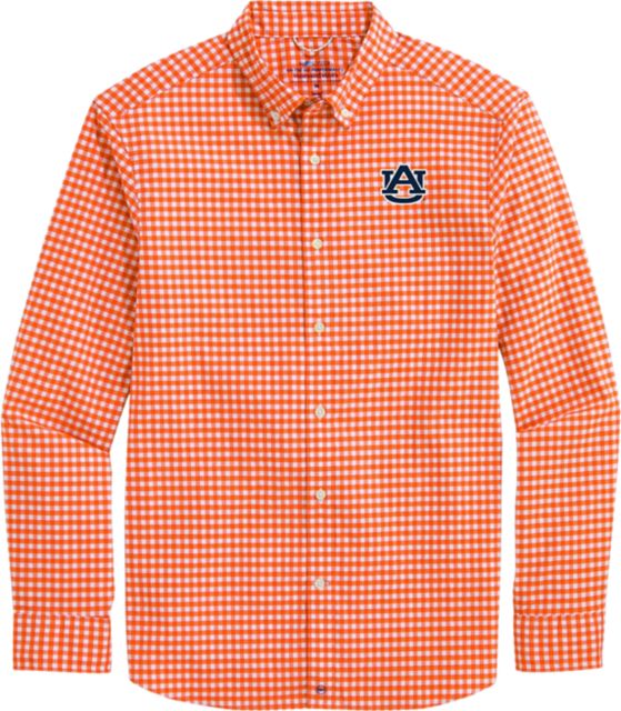 Auburn Tigers Gingham Button Down Shirt